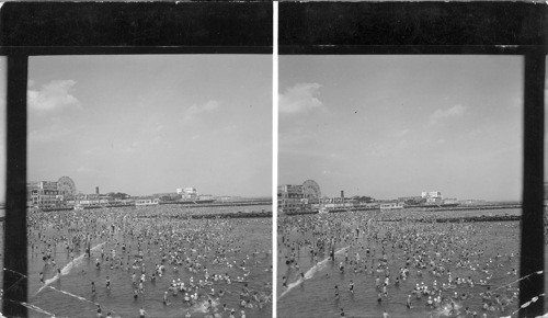 Bathing Scene on July Saturday afternoon, Coney Island, New York