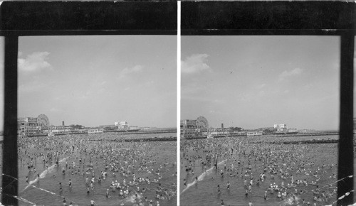 Bathing Scene on July Saturday afternoon, Coney Island, New York