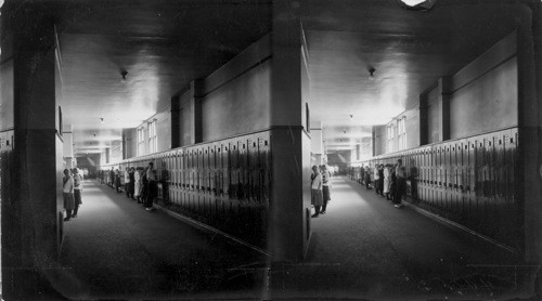 Corridor & Lockers, Harrison Tech. H.S., Chicago, Ill