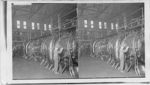 Gas making engines of immense power in Duquesne, Pa, Steel Mills, Penna