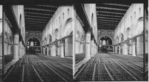 Interior of the Mosque of Aksa Jerusalem Palestine