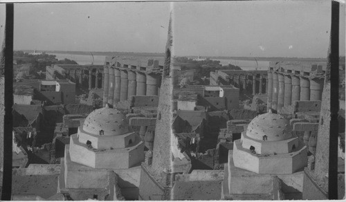 Bird’s eye view of Luxor and the Mosque Egypt