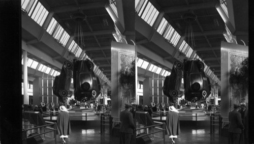 Chandelier of Ford Cars Suspended from a Ford Wheel, Ford Exhibit, A Century of Progress