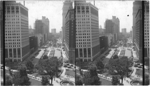 South form the R.H. Fyfe Bldg. down to Grand Circus Park & Washington Blvd. Detroit, Mich