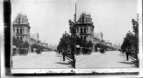 Beautiful buildings on principal street of Montevideo - Uruguay