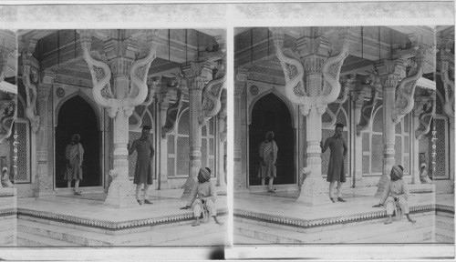 Entrance to the beautiful Marble tomb of St. Selin Chisti, Fatehpur-Sikri, India