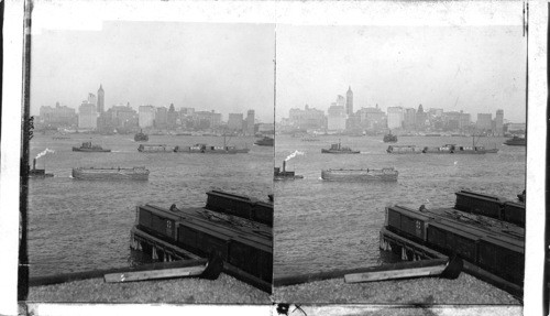 Looking towards lower end of Manhattan Island from Governors Island. New York