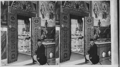 Splendid Sanctuary in the Armenian Church Jerusalem. Palestine