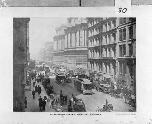 Washington St. west of Dearborn, Chicago, Ill