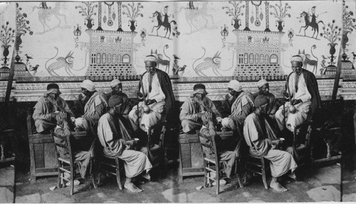 Interior of a Coffee house, Cairo, Egypt