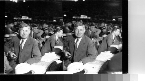 Will Rogers - Republican Convention - His seat in the press section, Chicago Stadium