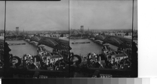 From the roof of the Witte house across the Rhine. Rotterdam. Netherlands