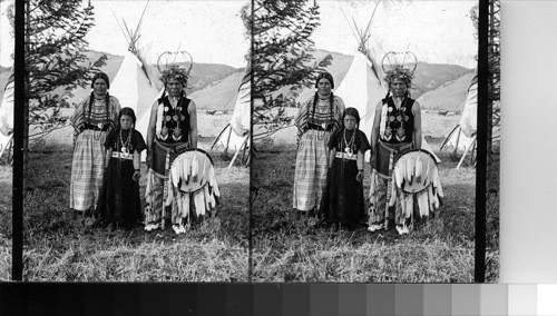 Chief Noise & Family of the Salish Tribe, 1908