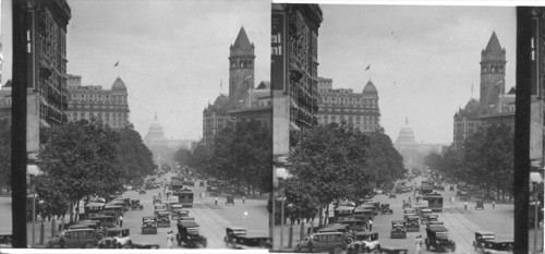 From the Treasury Bldg. down Penna. Ave and the Capitol, Wash., D.C