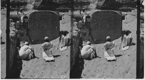 Altar of the Grand Sphinx between his paws, Gizeh, Cairo