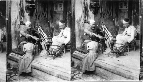 A sword maker of Damascus, whose swords were once considered the finest in the world, Syria