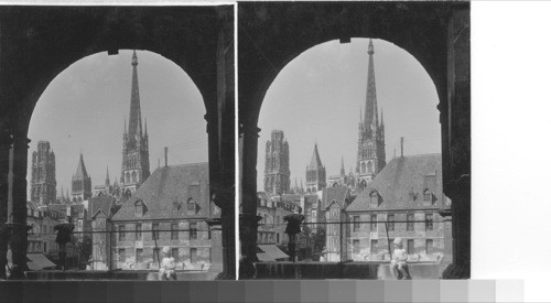 Rouen from bridge, France