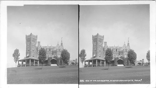 Residence of Mr. H.H. Houston. Wissahickon Heights. Philadelphia, Penna