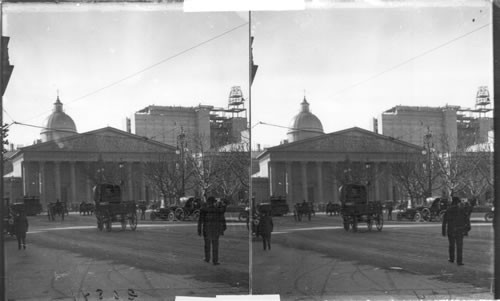 Looking Across Plaza de Mayo to Cathedral, Buenos Aires, Argentina