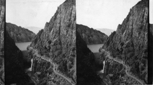 Shoshone Canyon, Dam and Road from South Rim