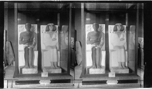 Statues of Rahotep and His Wife, Nofret, Museum, Cairo, Egypt