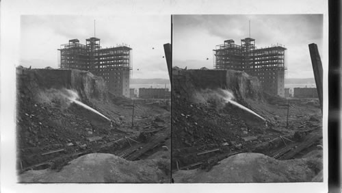 Tearing down a hill with a stream of water. Seattle, Washington