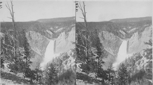 Grand Falls of Yellowstone River 360 feet high from Point Lookout