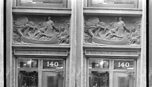 Tablet located on the front entrance of the Marquette Bldg. 72 W. Adams St., Chicago, Ill