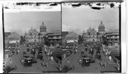 Binondo Church from across Binondo Bridge, Manila, P.I