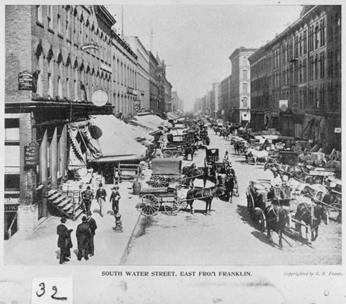 South Water St. East from Franklin, Chicago