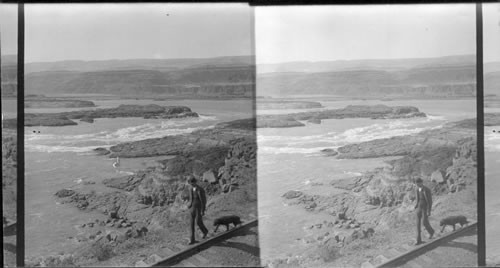 Wild Grandeur of the Columbia River. Looking North over the Dalles. Oregon