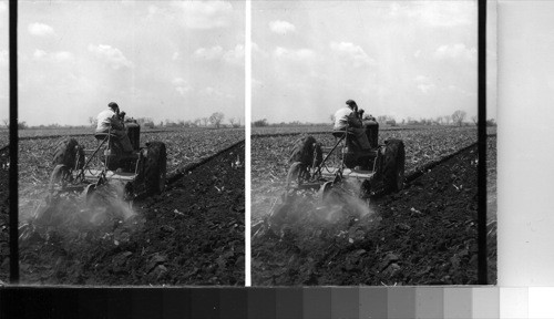 Plowing corn stubble in Ill