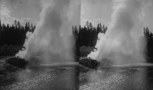 Riverside Geyser in Eruption, Yellowstone National Park, Wyo