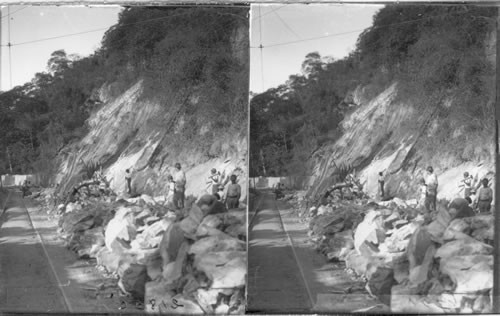 Road Building On Side of Interstate Silvestre Near Rio de Janeiro, Brazil