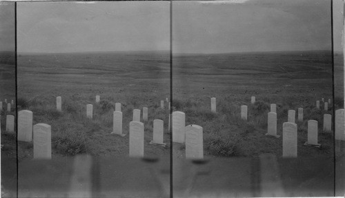 Custer Battlefield National Cemetery. Mont, 1927. View looking S.W. toward site of Indian camps in valley of Little Big Horn