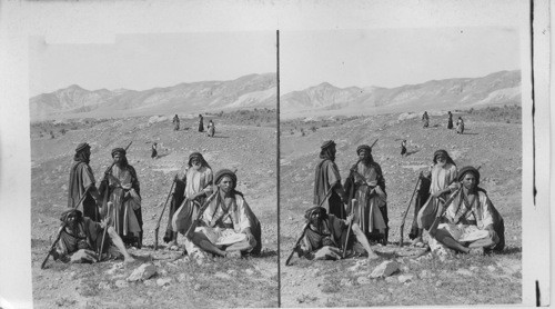 Bedouin Robbers - Wilderness of Judea - near the road to Jericho. Palestine