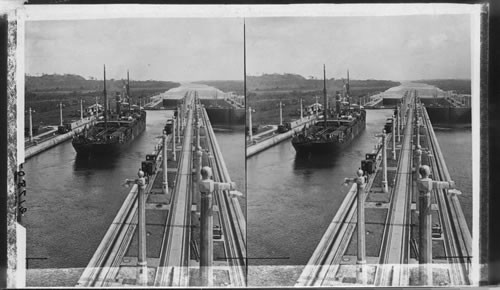 View of Gatun Locks, Panama Canal