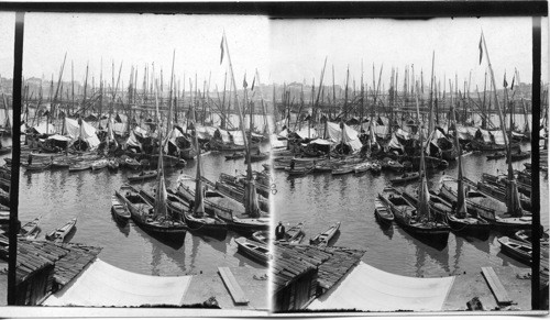 Boats in the Inner Harbor. Constantinople. Turkey