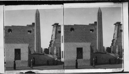 The Obelisk of Ramses II and Front of the Luxor Temple (view to S. W.) Thebes, Egypt