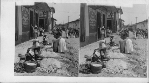 A Street Scene - Market. Cordoba, Mexico