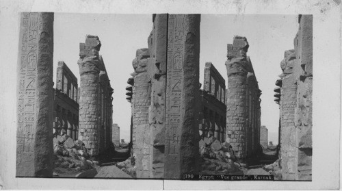 Vue grande, Karnak, Egypt. Inscribed in recto: 190 Egypt: “Vue grande”, Karnak