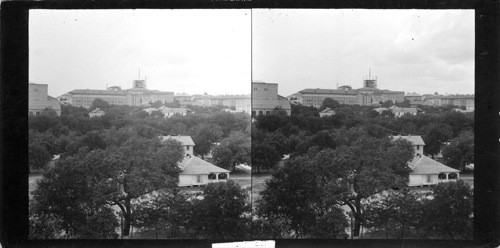 Looking west from Memorial Stadium over Texas U. Austin, Tex