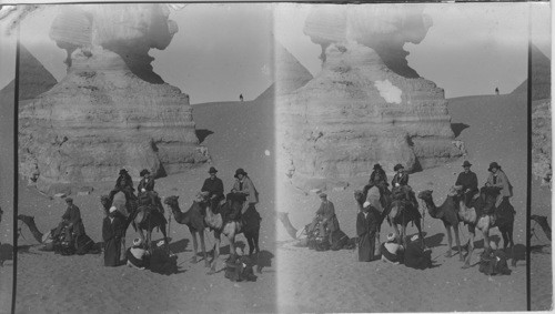 Seeing Egypt with Cooks, Tourists before Sphinx, Egypt