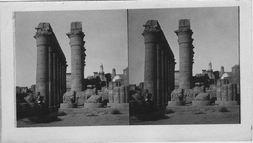 Ruins and Colonnade Between Court of Ramses II and Court of Amenophis Temple of Luxor Looking N.E