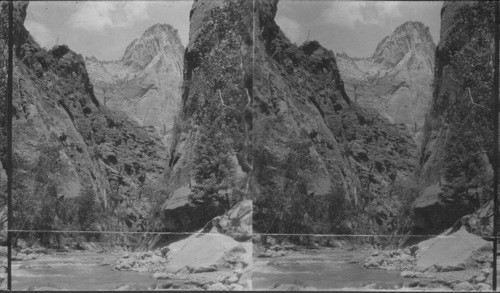 Narrows and Mt. of Mystery. Zion National Park. Utah