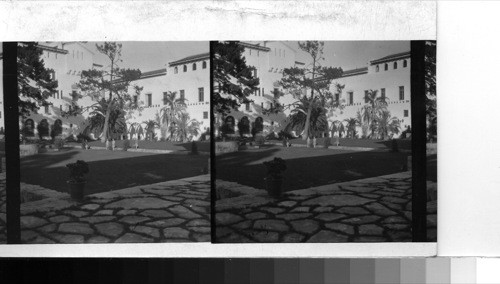 Patio or inner court (sunken) of Santa Barbara County Courthouse Calif