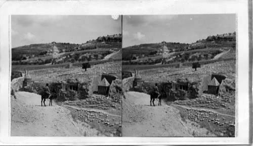 Tombs of St. James and zacharias, Valley of Jehosafat, Palestine