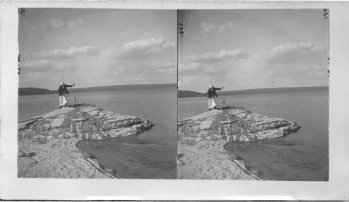 Catching and Cooking Dinner at Hot Spring Cone, Yellowstone Lake. Obsolete - This isn't done anymore