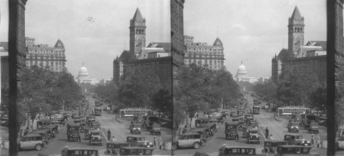 From the Treasury Bldg. down Penna. Ave and the Capitol, Wash., D.C