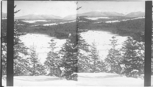 Mt. Lafayette and Franconia Notch, twelve miles distance, White Mountains